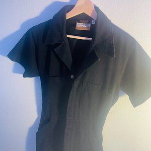 SHORT SLEEVE JUMPSUIT - BASIC BLACK (Size SMALL)